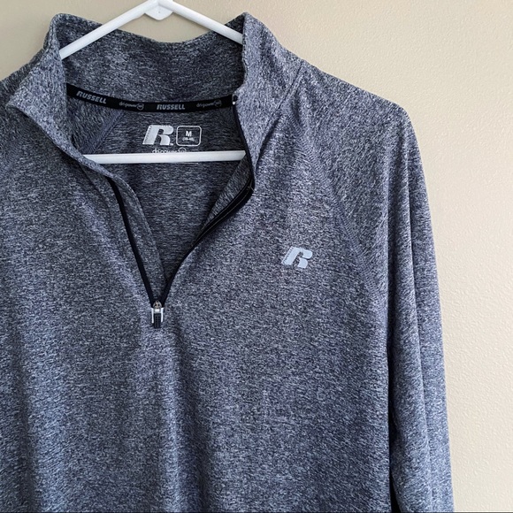 Russell dri-power lightweight 1/2 zip pullover top sz m - Picture 2 of 5